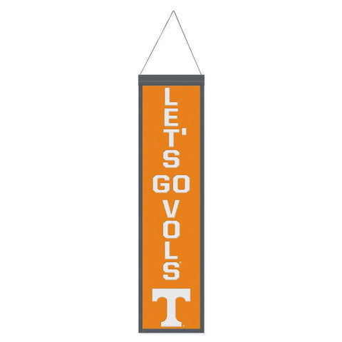 Tennessee Volunteers Banner Wool 8x32 Heritage Slogan Design - Special Order-0