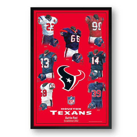 Houston Texans Framed Print 10x13 Uniform Heritage-0