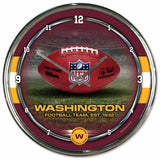 Washington Football Team Clock Round Wall Style Chrome-0