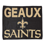 New Orleans Saints Towel 15x18 Rally Style Full Color-0
