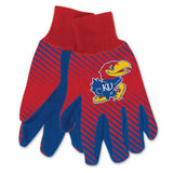 Kansas Jayhawks Gloves Two Tone Style Adult Size-0