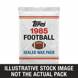 Illustrative stock image of a 1985 Topps Football sealed wax pack. Not the actual pack.