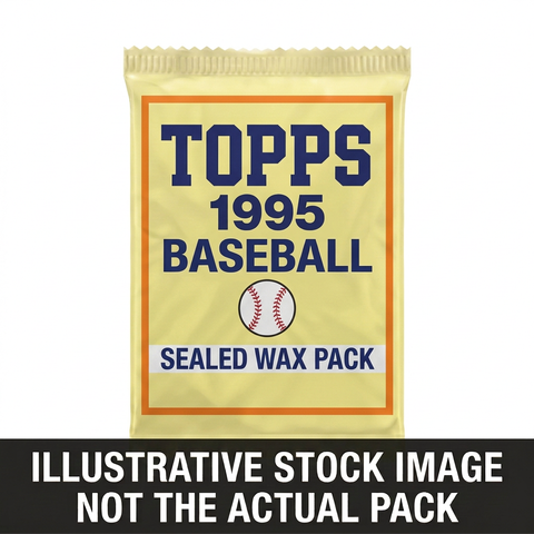 Illustrative stock image of a 1995 Topps Baseball sealed wax pack. Not the actual pack.