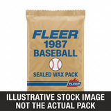 Illustrative stock image of a 1987 Fleer Baseball sealed wax pack. Not the actual pack.