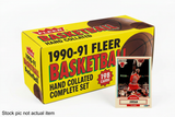 1990-91 Fleer Basketball hand-collated complete set with Michael Jordan card. Stock pic not actual item.