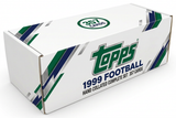 1999 Topps Football hand collated complete set storage box with green navy silver graphics and one 357-card badge