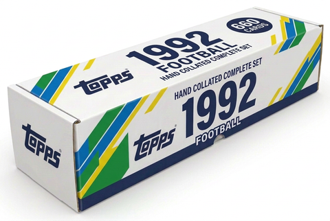 1992 Topps Football hand collated complete set long storage box with large year and single 660-card badge