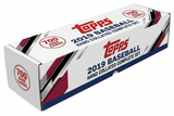 Stock illustration of a long white storage box for the 2019 Topps Baseball 700-card hand collated complete base set