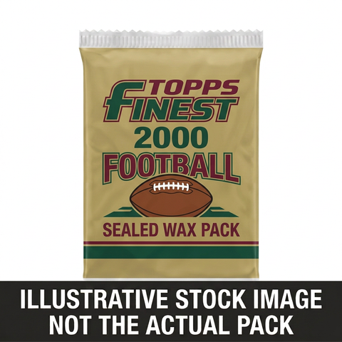 Illustrative stock image of a 2000 Topps Finest Football sealed wax pack. Not the actual pack.
