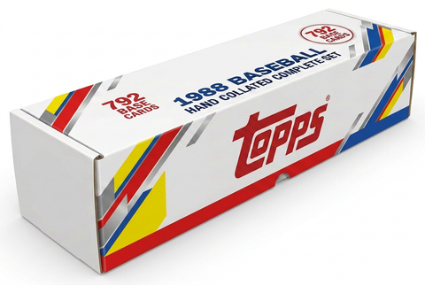 1988 Topps Baseball hand collated complete set white box with large front Topps logo and one 792-card badge