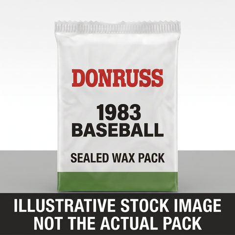 Illustrative stock image of a 1983 Donruss Baseball sealed wax pack. Not the actual pack.