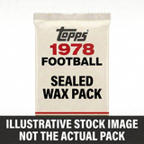 Illustrative stock image of a 1978 Topps Football sealed wax pack. Not the actual pack.