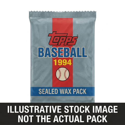 Illustrative stock image of a 1994 Topps Baseball sealed wax pack. Not the actual pack.