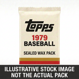 Illustrative stock image of a 1979 Topps Baseball sealed wax pack. Not the actual pack.