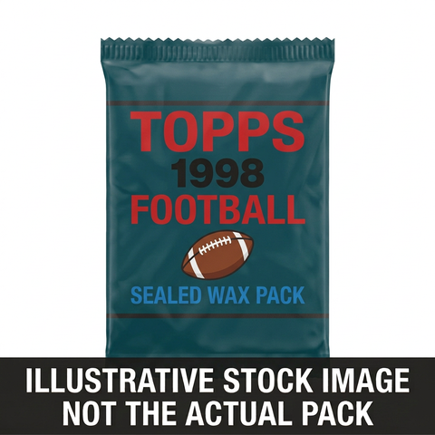 Illustrative stock image of a 1998 Topps Football sealed wax pack. Not the actual pack.