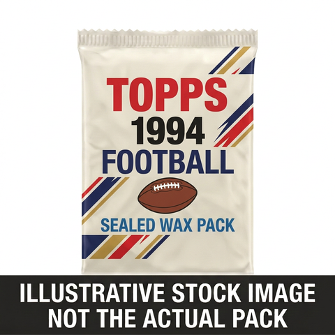 Illustrative stock image of a 1994 Topps Football sealed wax pack. Not the actual pack.