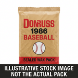 Revised 1986 Donruss Baseball pack