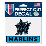 Miami Marlins Decal 4.5x5.75 Perfect Cut Color-0