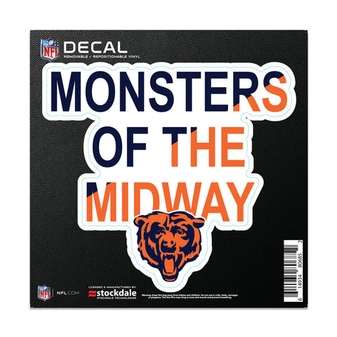 Chicago Bears Decal 6x6 All Surface Slogan-0