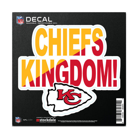 Kansas City Chiefs Decal 6x6 All Surface Slogan-0