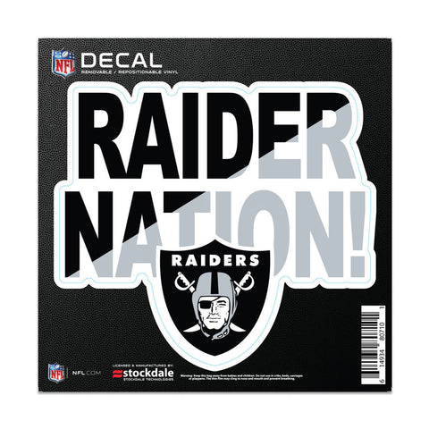Las Vegas Raiders Decal 6x6 All Surface Slogan-0