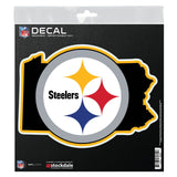 Pittsburgh Steelers Decal 6x6 All Surface State Shape - Special Order-0
