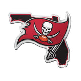 Tampa Bay Buccaneers Auto Emblem Acrylic State Shape - Special Order-0