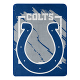 Indianapolis Colts Blanket 46x60 Micro Raschel Dimensional Design Rolled