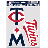 Minnesota Twins Decal Multi Use Fan 3 Pack-0