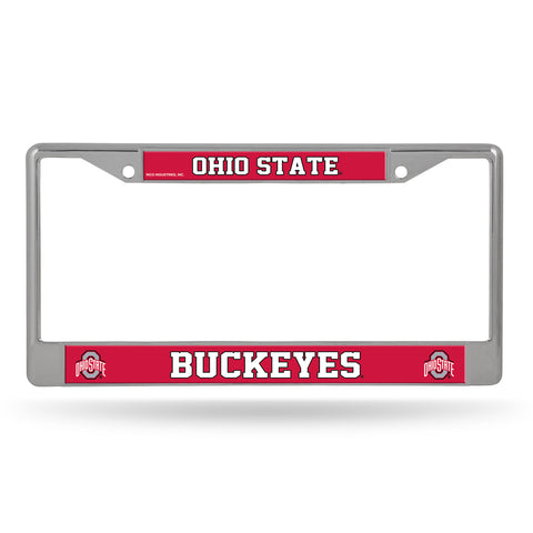 Ohio State Buckeyes License Plate Frame Chrome Alternate