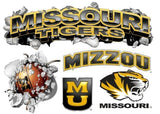 Missouri Tigers Decal Wallcrasher Multi Logo 3 Foot - Team Fan Cave
