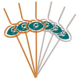 Miami Dolphins Team Sipper Straws - Team Fan Cave