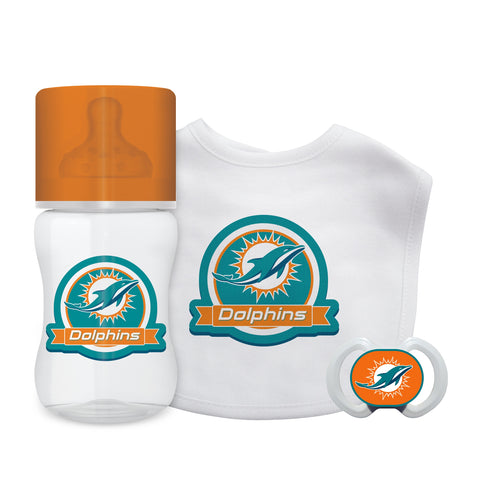 Miami Dolphins Baby Gift Set 3 Piece - Team Fan Cave