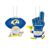 Los Angeles Rams Ornament Gnome Fan 2 Pack-0