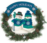 Seattle Mariners 20" Team Snowman Wreath - Team Fan Cave