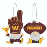 Washington Commanders Ornament Gnome Fan 2 Pack-0