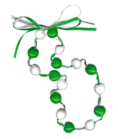 Lucky Kukui Nuts Necklace Green/White - Team Fan Cave