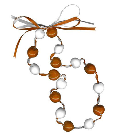 Lucky Kukui Nuts Necklace Orange/White - Team Fan Cave