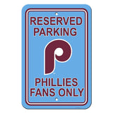 Philadelphia Phillies Sign 12x18 Plastic Reserved Parking Style Retro CO - Team Fan Cave