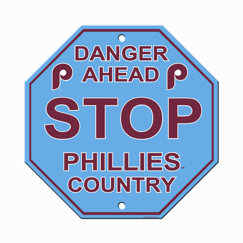 Philadelphia Phillies Sign 12x12 Plastic Stop Style Retro - Team Fan Cave