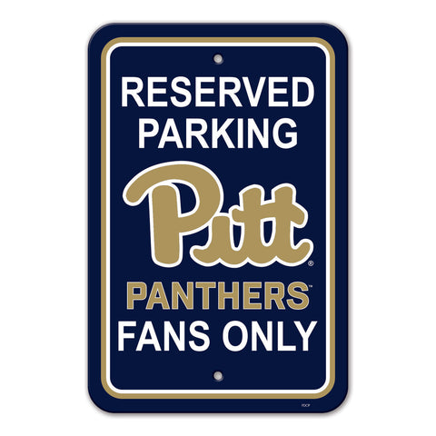 Pittsburgh Panthers Sign 12x18 Plastic Reserved Parking Style CO - Team Fan Cave
