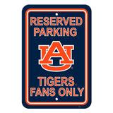 Auburn Tigers Sign - Plastic - Reserved Parking - 12 in x 18 in - Team Fan Cave