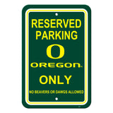 Oregon Ducks Sign - Plastic - Reserved Parking - 12 in x 18 in - Team Fan Cave