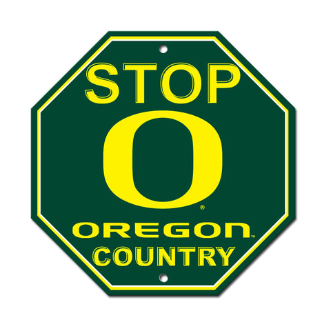 Oregon Ducks Sign 12x12 Plastic Stop Style O Design - Team Fan Cave