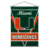 Miami Hurricanes Banner 28x40 Wall Style - Team Fan Cave