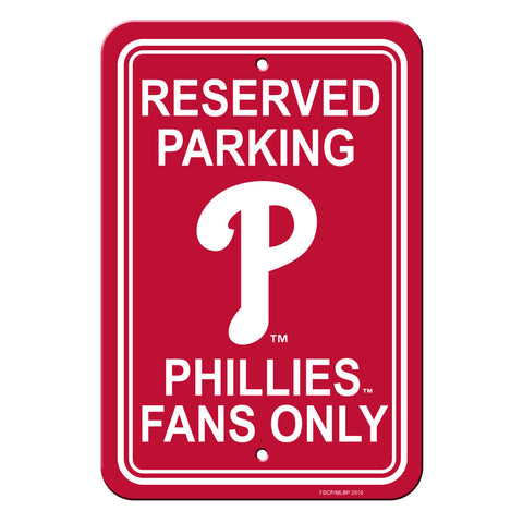 Philadelphia Phillies Sign 12x18 Plastic Reserved Parking Style CO - Team Fan Cave