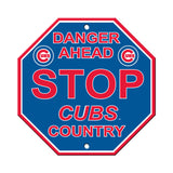 Chicago Cubs Sign 12x12 Plastic Stop Style - Special Order - Team Fan Cave