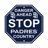San Diego Padres Sign 12x12 Plastic Stop Style - Special Order - Team Fan Cave