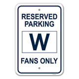 Chicago Cubs Sign 12x18 Plastic W Design CO - Team Fan Cave