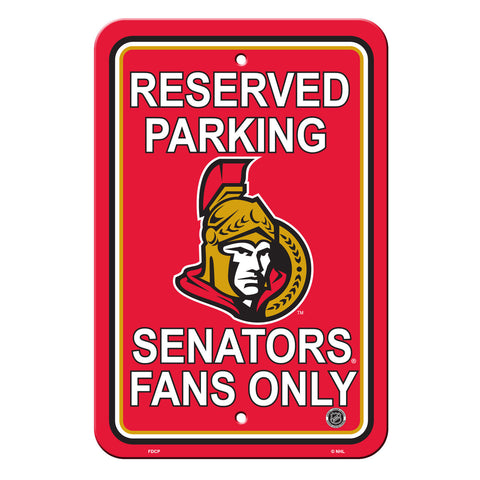 Ottawa Senators Sign 12x18 Plastic Reserved Parking Style CO - Team Fan Cave